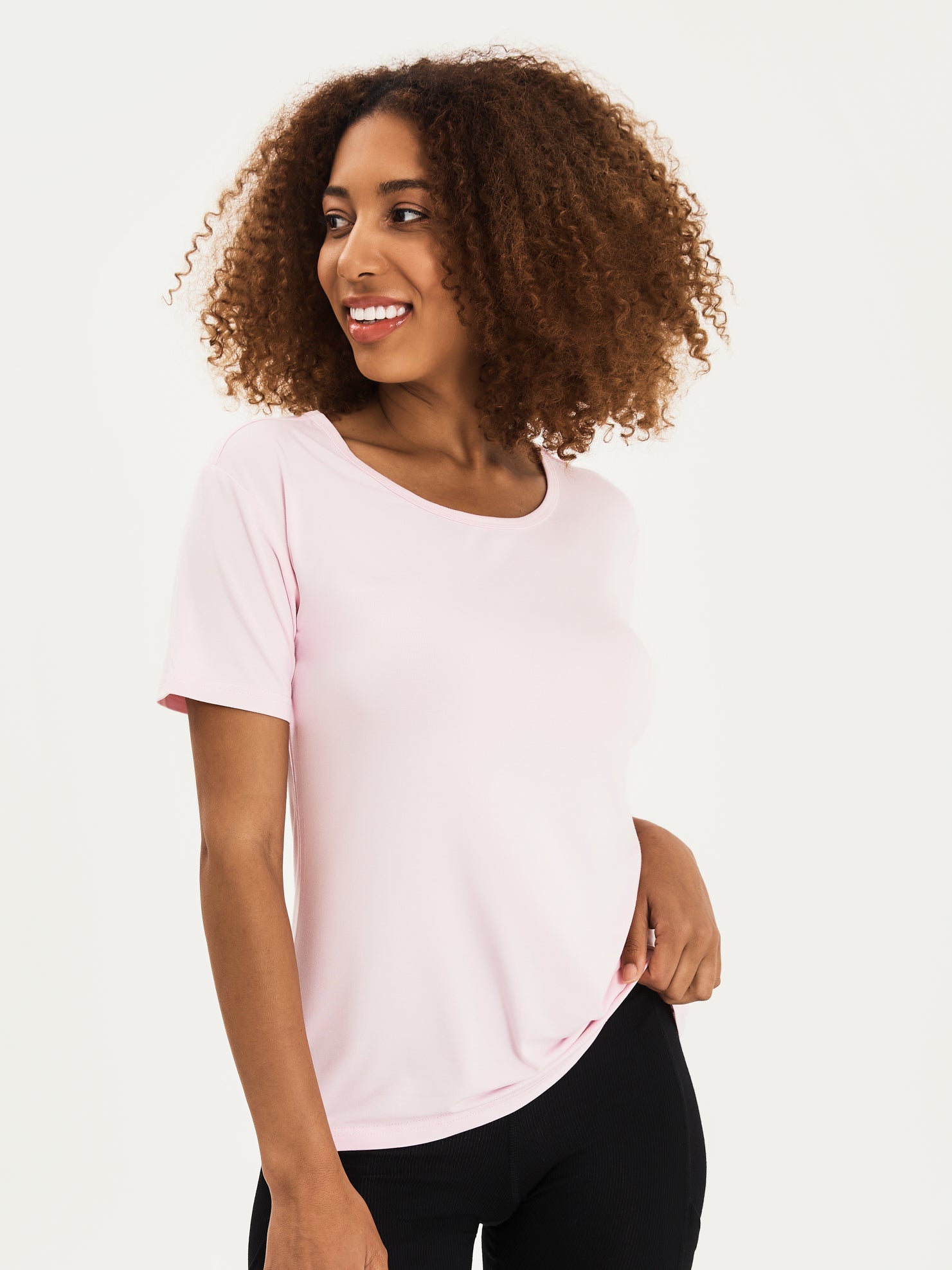 Women's Bamboo Lounge Tee - Mauve Pink