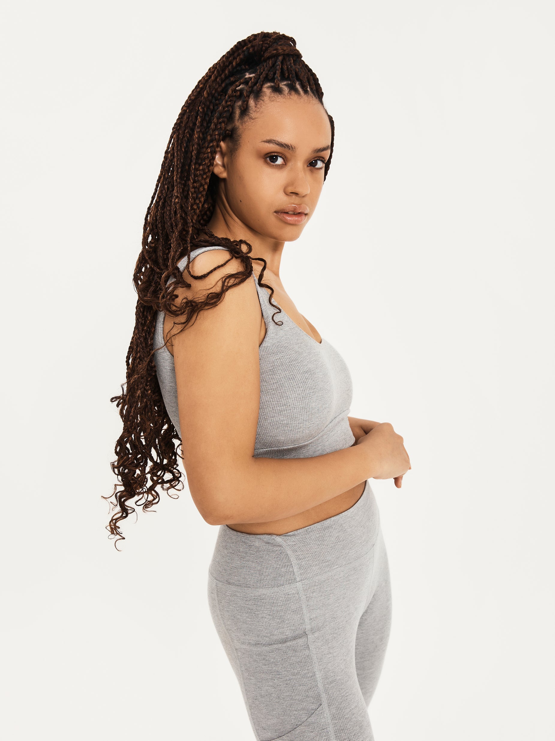 Everyday Bamboo Ribbed Leggings - Grey