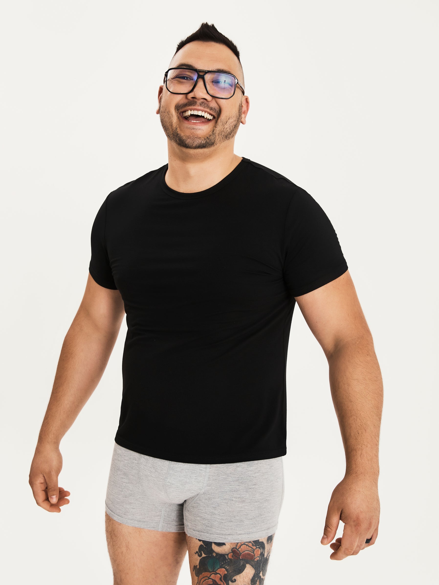 Men's Bamboo Lounge Tee - Black