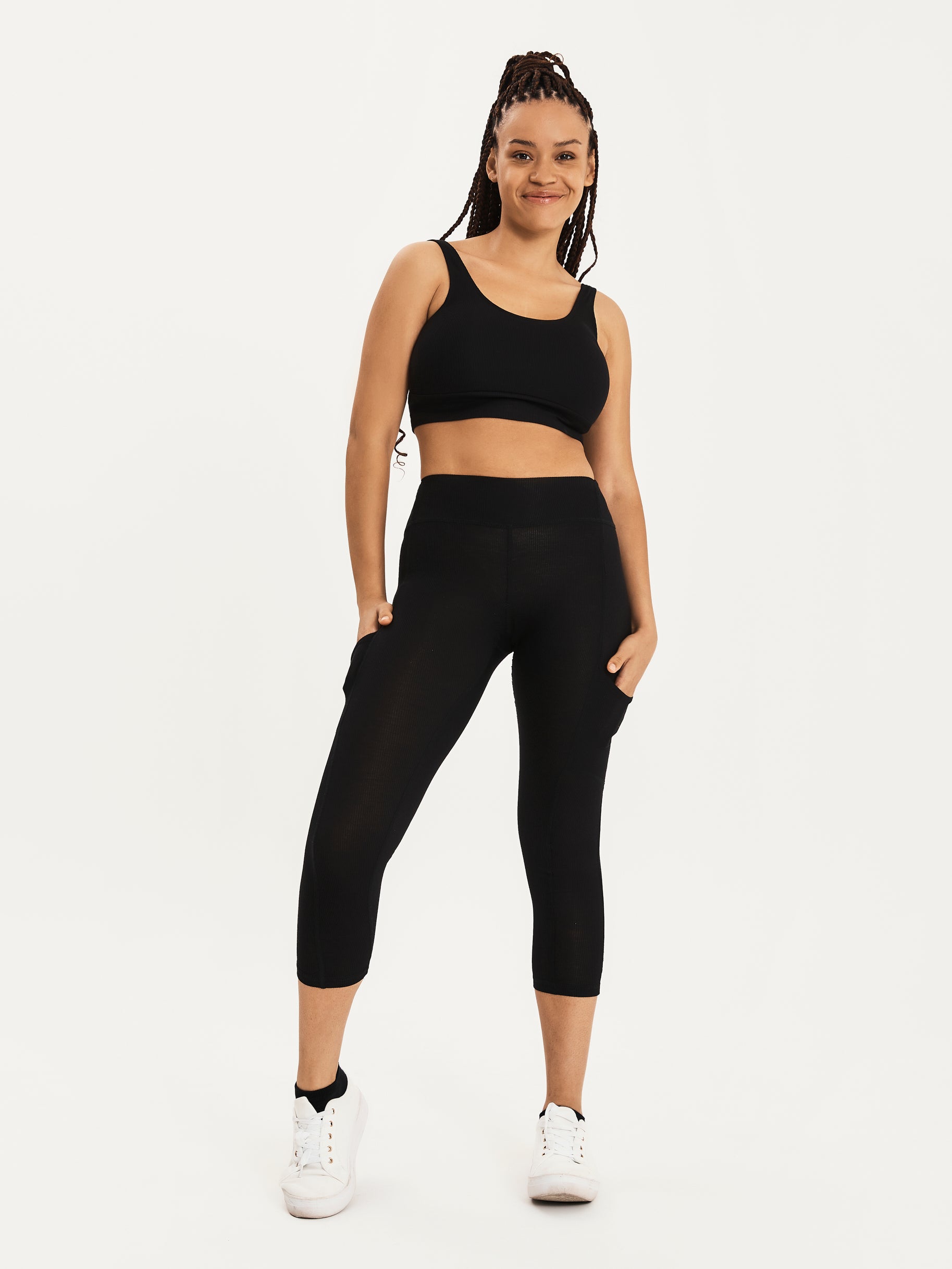 Everyday Bamboo Ribbed Leggings - Black