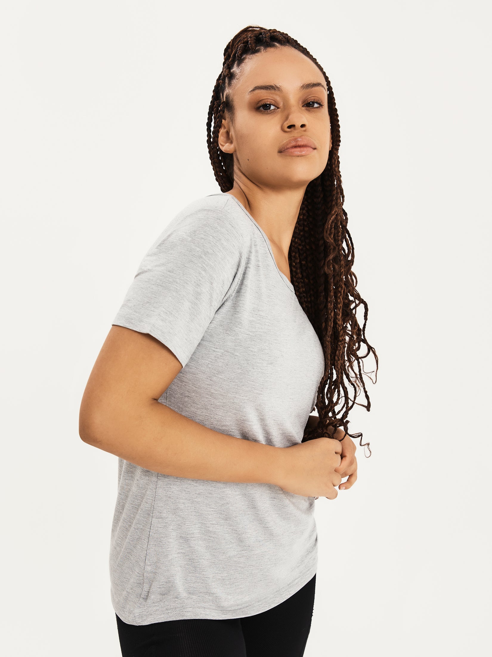 Women's Bamboo Lounge Tee - Grey