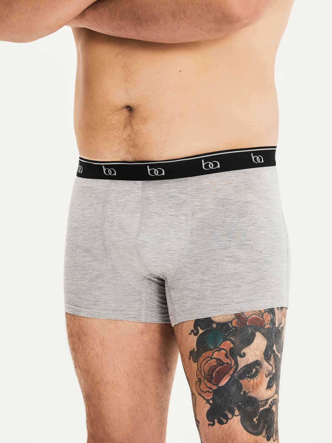 Classic Bamboo Boxer Trunks - Grey