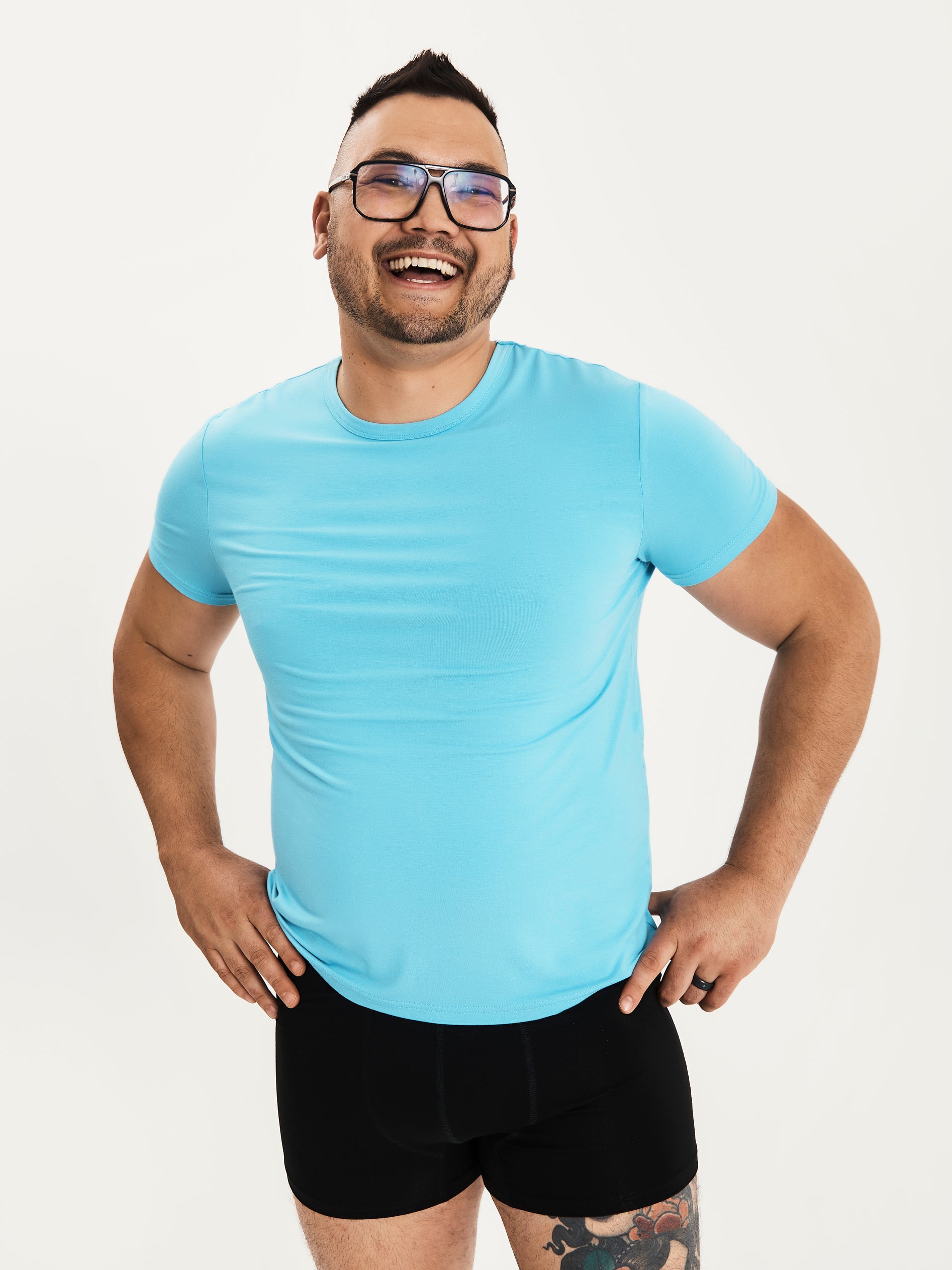 Men's Bamboo Lounge Tee - Blue